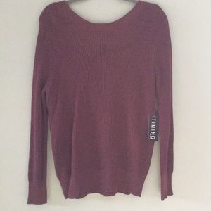 Purple tie-back detail sweater